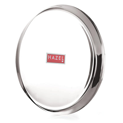 HAZEL Stainless Steel Plates Set|Dinner & Lunch Set of 6, 25.5 cm - Dista