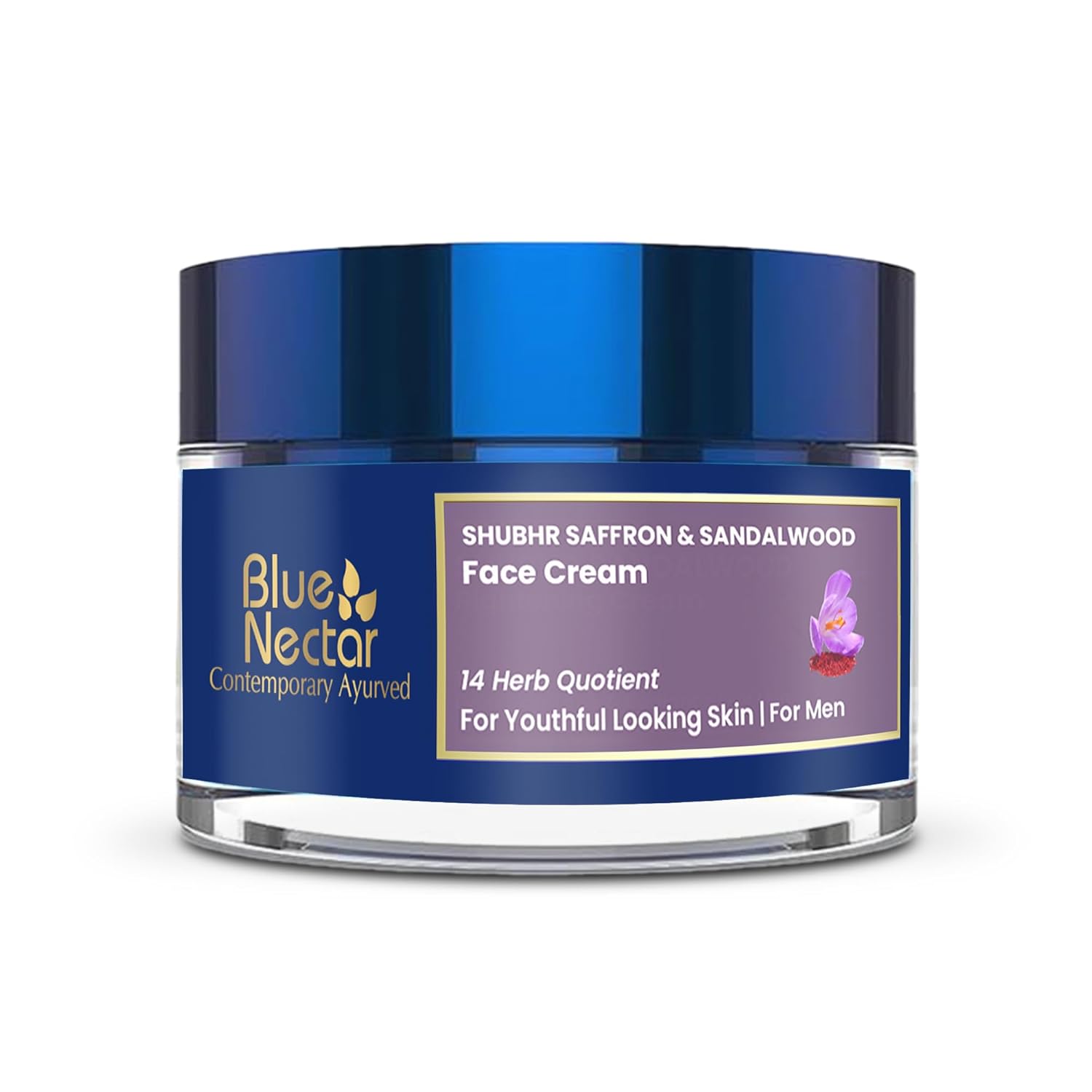 Blue Nectar Shubhr Anti Aging Saffron & Sandalwood Cream for Men - Distacart