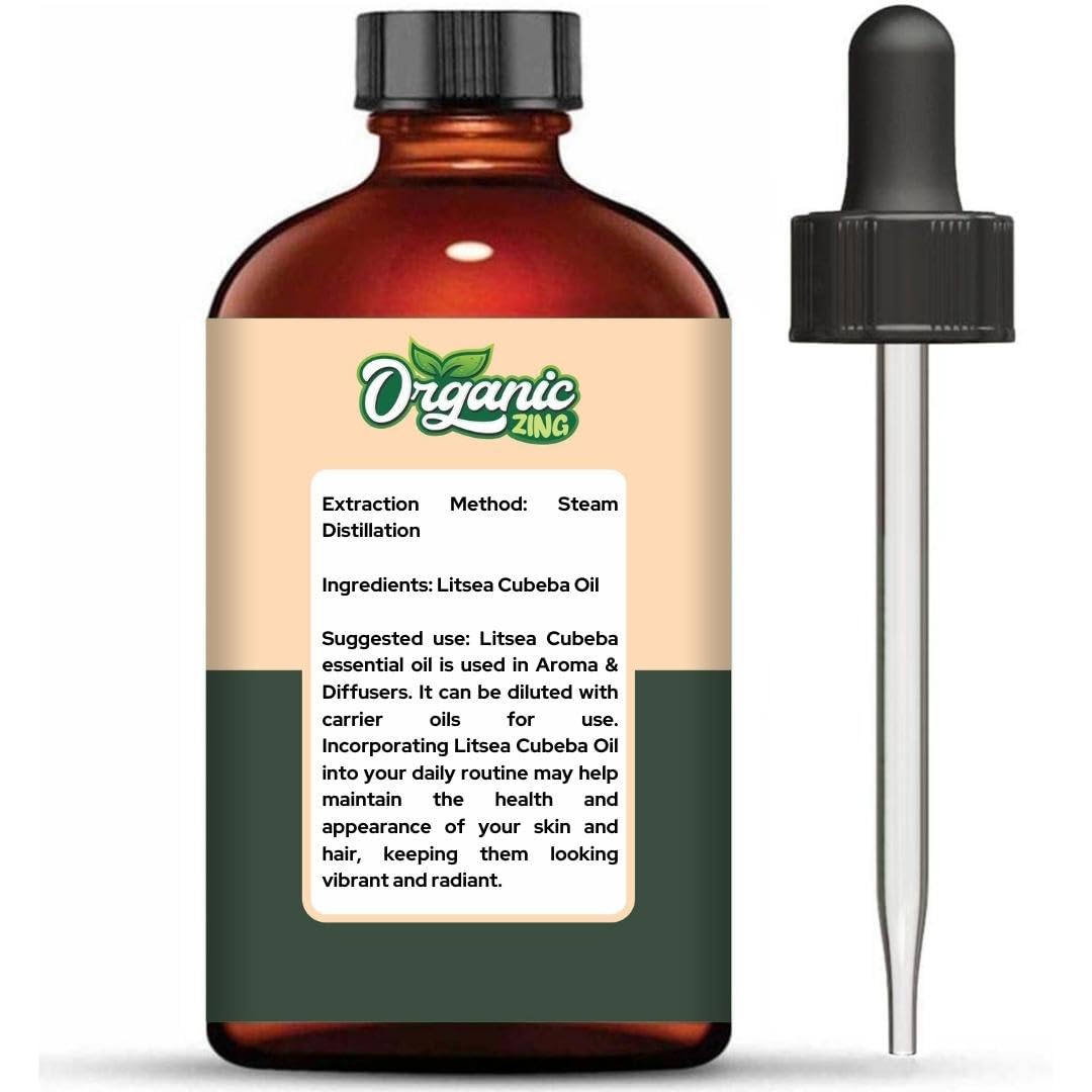 Organic Zing Litsea Cubeba Oil | Pure & Natural Essential Oil for Aroma & Diffusers - Distacart