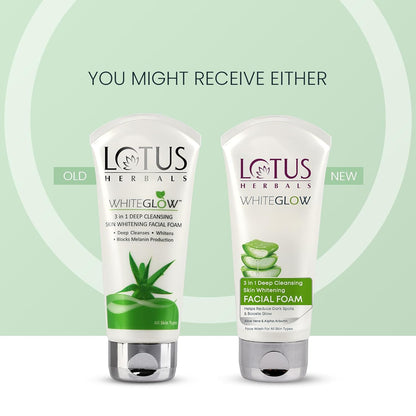 Lotus Herbals WhiteGlow 3-In-1 Deep Cleansing Skin Whitening Face Wash - Distacart