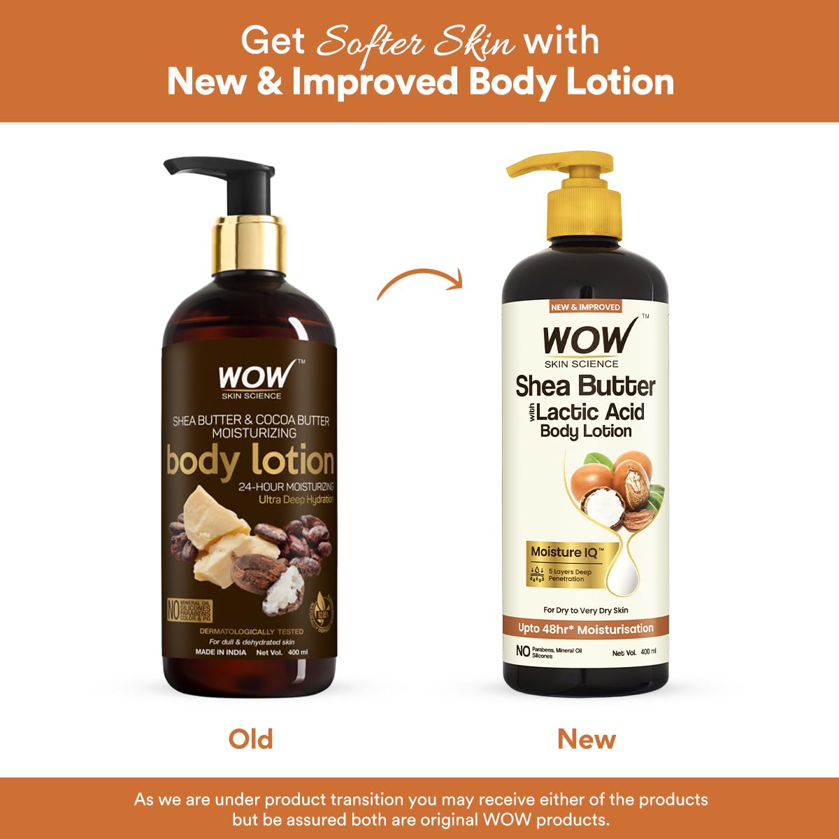 Wow Skin Science Shea Butter and Cocoa Butter Moisturizing Body Lotion - Distacart