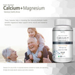 Thumbnail for Vokin Biotech Calcium with Magnesium, Vitamin D3 & Vitamin K2- Mk-7 - Support Bone Health- 572mg - (90 Capsule)