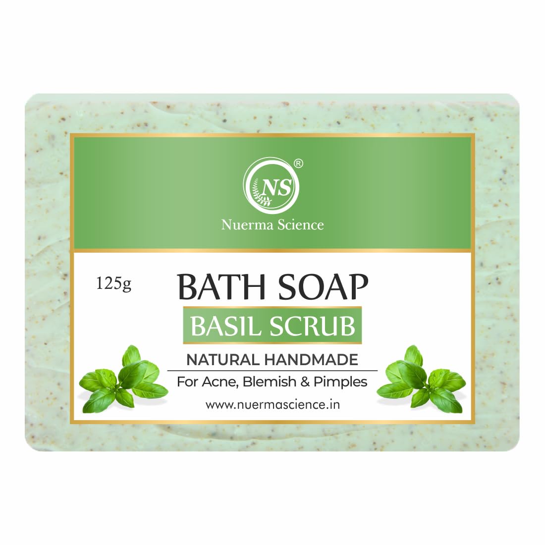 Nuerma Science Basil Scrub Bath Soap | For Acne, Blemishes & Pimples Control - Distacart