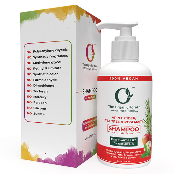 The Organic Forest Apple Cider Vinegar, Tea Tree & Rosemary Shampoo - Distacart