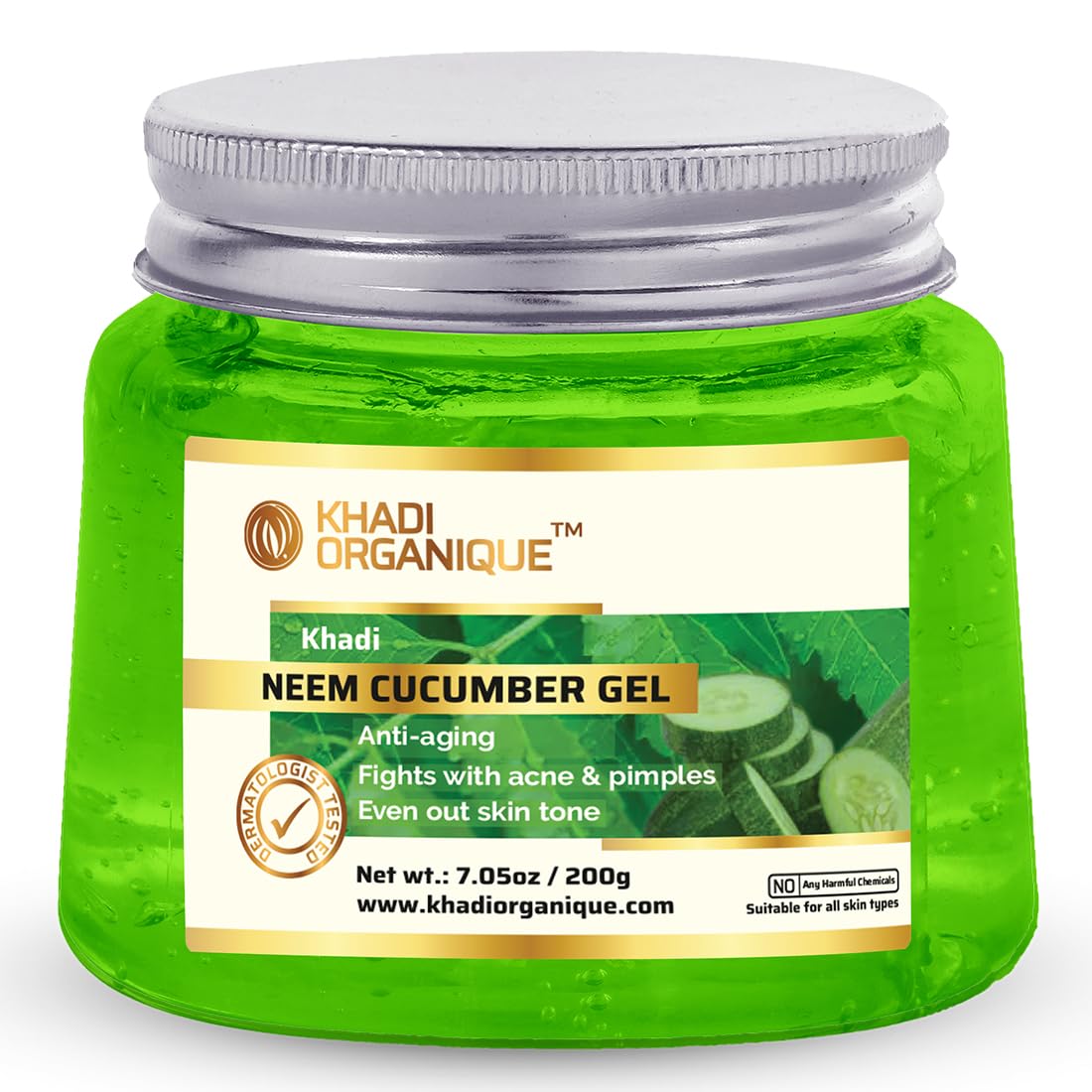 Khadi Organique Neem & Cucumber Gel with Aloe Vera