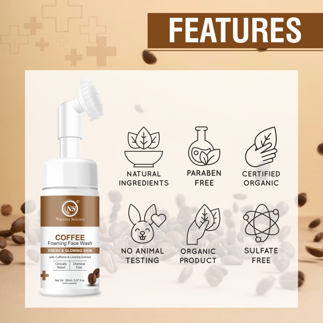 Nuerma Science Coffee Foaming Face Wash
