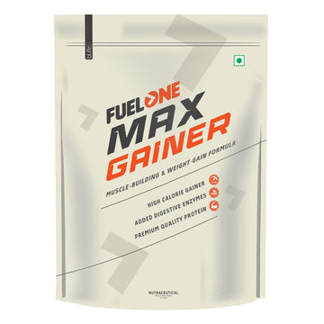 FUELONE Max Gainer (Caramel Toffee, | High-Calorie Gainer with Added Digestive Enzymes