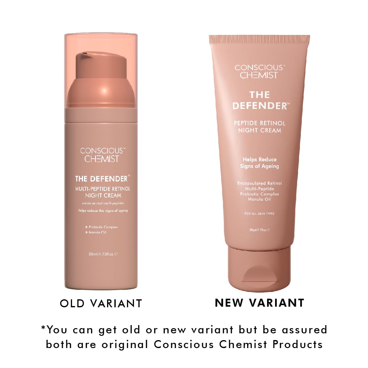 Conscious Chemist The Defender Multi-Peptide Retinol Night Cream - Distacart