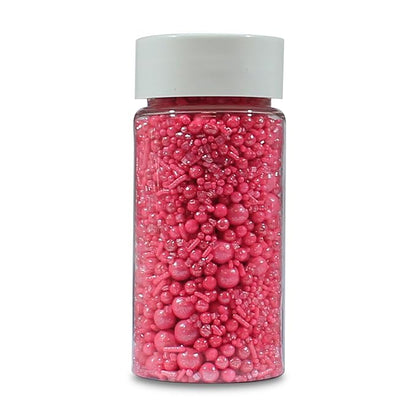 crimson pink sprinkles bottle for decoration bottle 100 g