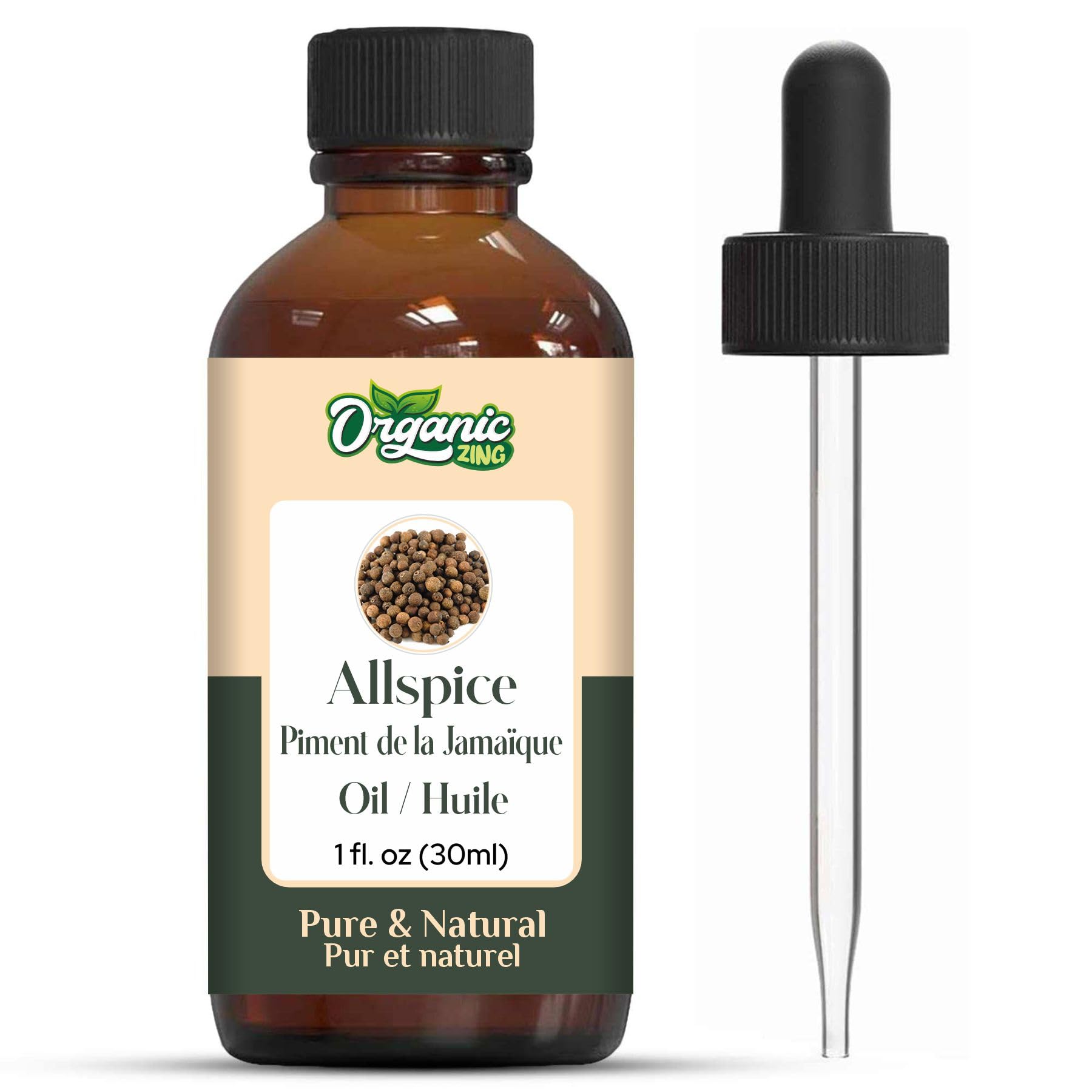 Organic Zing Allspice (Pimenta dioica) Oil | Pure & Natural Essential Oil for Skincare, Hair Care, Aroma & Diffusers - Distacart