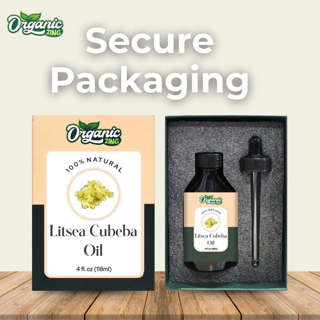 Organic Zing Litsea Cubeba Oil | Pure & Natural Essential Oil for Aroma & Diffusers - Distacart