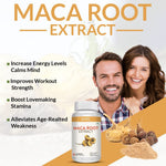 Thumbnail for Vokin Biotech Maca Root Extract 800mg For Energy, Strength & Reproductive Health (90 Capsules)