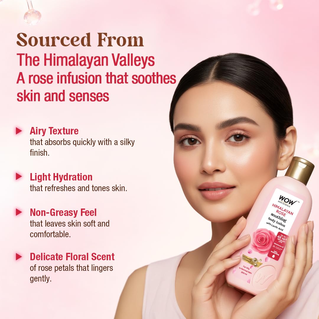Wow Skin Science Himalayan Rose Body Lotion - Distacart