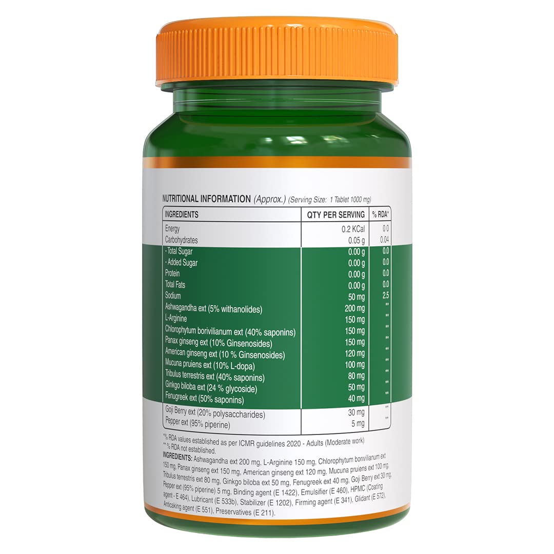 Pure Nutrition Ashwaginseng Veg Tablets - Distacart
