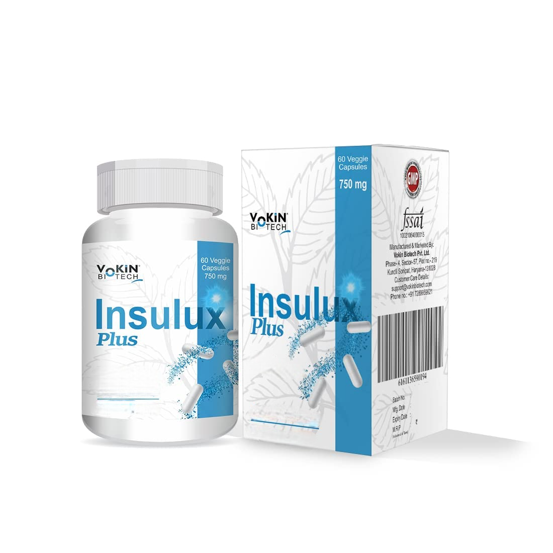 Vokin Biotech Herbal Insulux Plus Capsules - Distacart