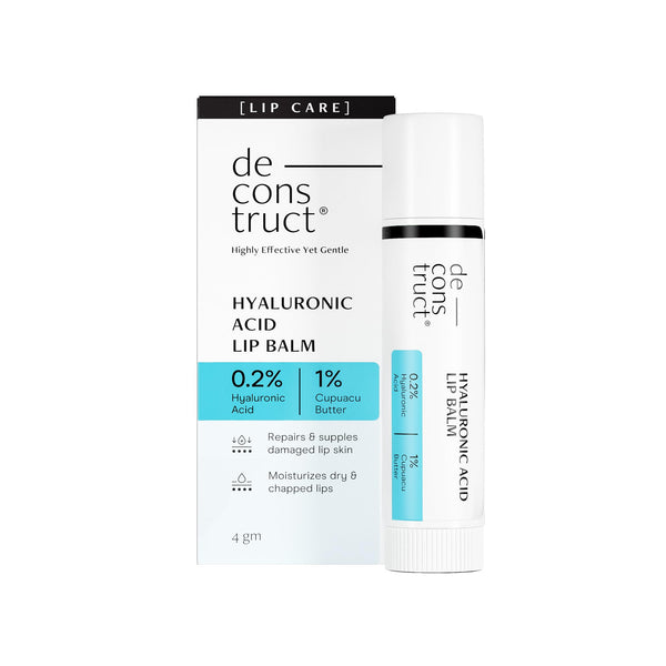 Deconstruct Hyaluronic Acid Lip Balm With 1% Cupuacu Butter - For Fuller lips, Dry Lips, Reduces Flakiness - Distacart