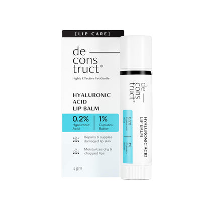 Deconstruct Hyaluronic Acid Lip Balm With 1% Cupuacu Butter - For Fuller lips, Dry Lips, Reduces Flakiness - Distacart