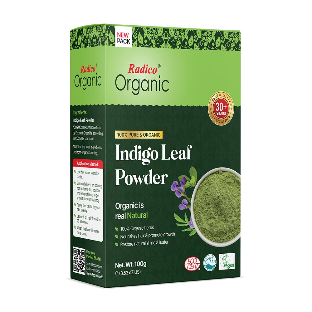 Radico Organic Indigo Leaf Powder Hair Color - Distacart
