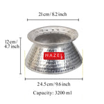 Thumbnail for HAZEL Aluminium Handi with Lid 3200 ml | Thick Hammered Biryani Pot - Dista