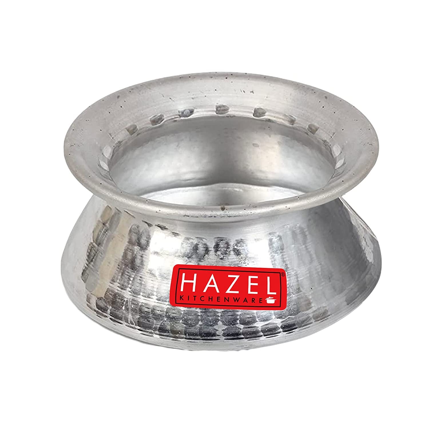 HAZEL Aluminium Handi with Lid 3200 ml | Thick Hammered Biryani Pot - Dista