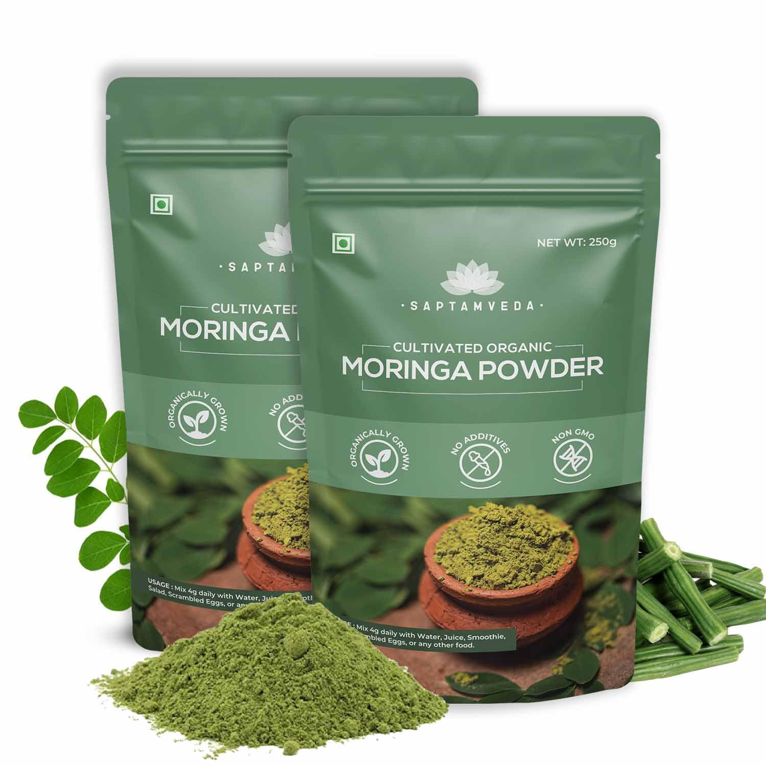 Saptamveda Organic Moringa Powder - Distacart