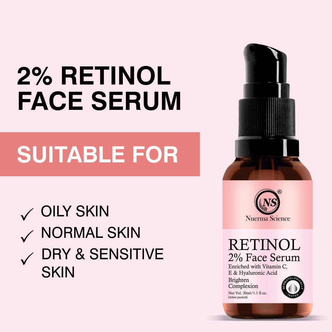 Nuerma Science 2% Retinol Face Serum | Refine, Renew, Restore