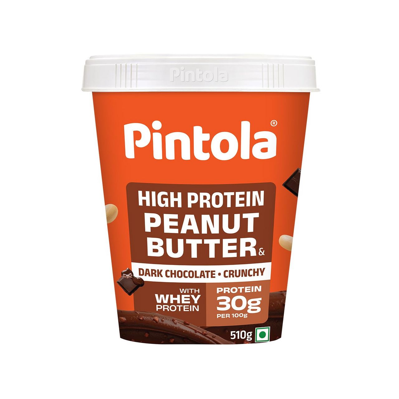 Pintola High Protein Dark Chocolate Crunchy Peanut Butter - Dista