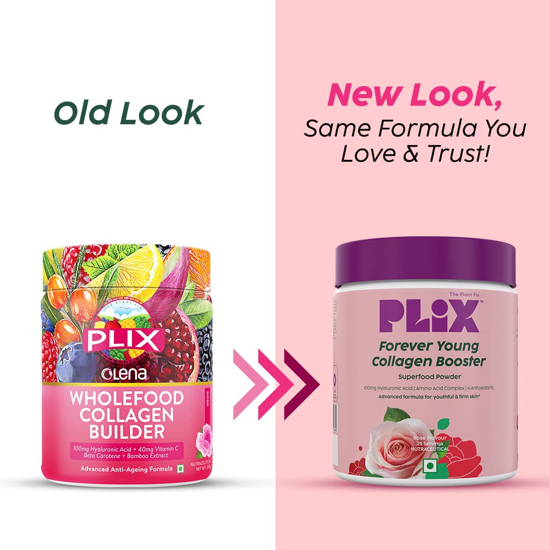 PLIX The Plant Fix Wholefood Collagen Builder Powder for Skin - Rose - Distacart