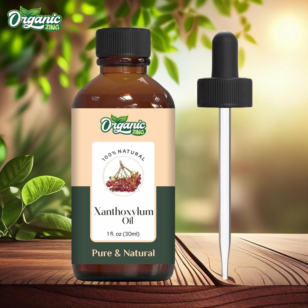 Organic Zing Xanthoxylum (Zanthoxylum) Oil | Pure & Natural Steam Distilled Essential Oil for Aroma, Diffusers & Massage