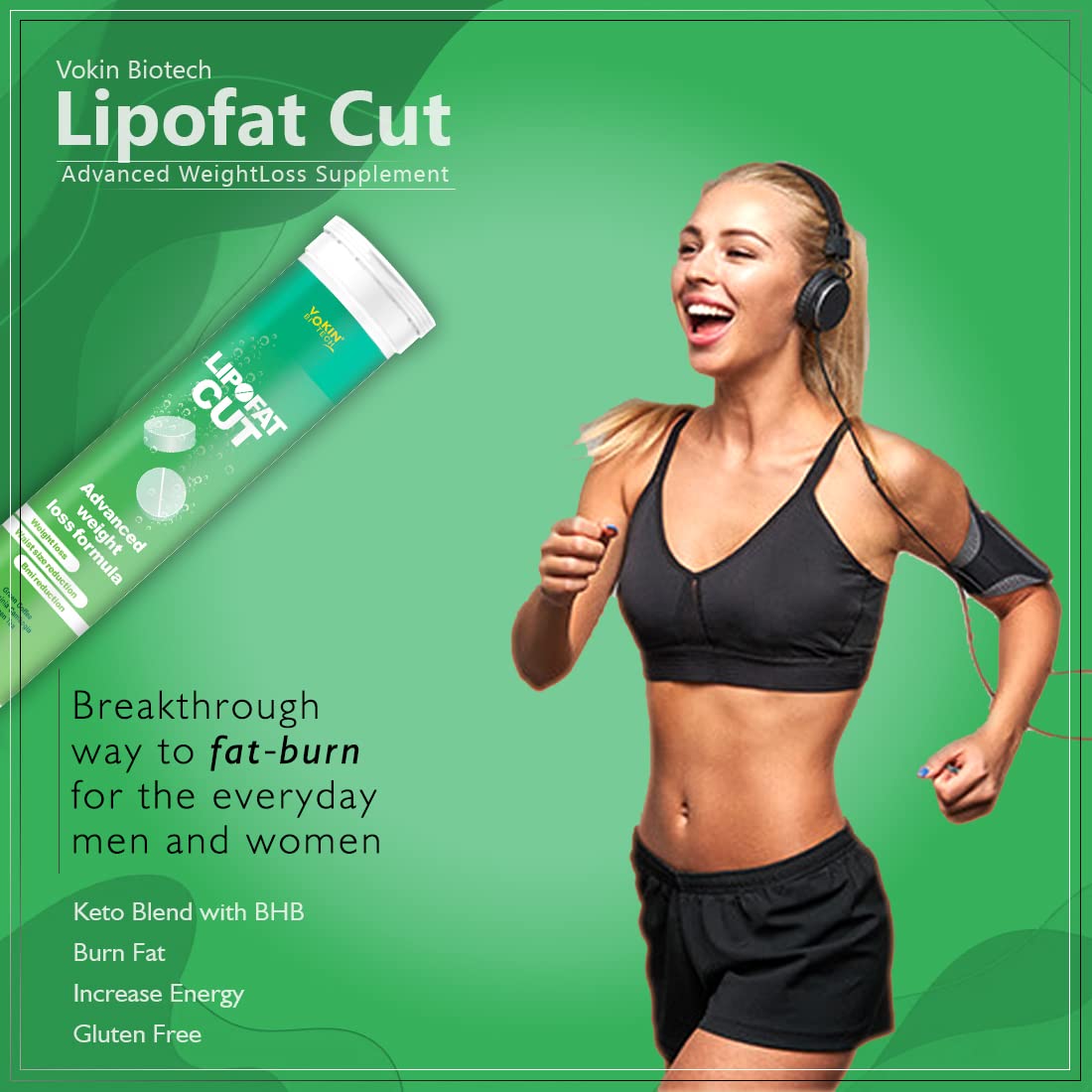 Vokin Biotech LipoFat cut Dietary Supplement Effervescent Water Soluble 20 Tablets