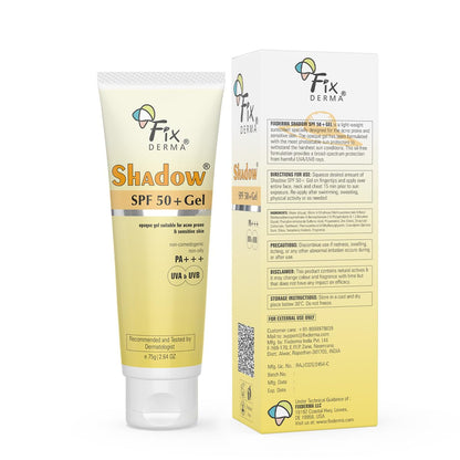 Fixderma Shadow SPF 50+ Gel For Oily Skin - Distacart