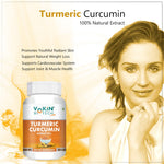 Thumbnail for Vokin Biotech Natural Turmeric Curcumin Extract 95%(Curcuminiod) With Piperine 60 Capsules 500Mg