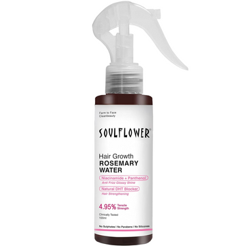 Soulflower Rosemary Water Spray with Mint For Hair growth, Hair fall control, Scalp health, Hair damage protection, Anti frizz - Dista