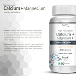 Thumbnail for Vokin Biotech Calcium with Magnesium, Vitamin D3 & Vitamin K2- Mk-7 - Support Bone Health- 572mg - (90 Capsule)