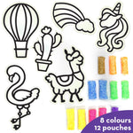 Thumbnail for Imagimake Clay Stickers: Wonderland | No Mess Air Dry Foam Clay for Kids, 12 Clay Pouches, 8 Colors, 6 Unique DIY Stickers | Craft Supplies, Travel Toys | Birthday Gifts for Kids Ages 3 4 5 6 7 8