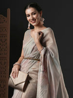Thumbnail for Anouk Floral Printed Organza Saree - Distacart