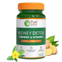 Thumbnail for Pure Nutrition Kidney Detox with Turmeric & Vitamin C Veg Capsules - Distacart