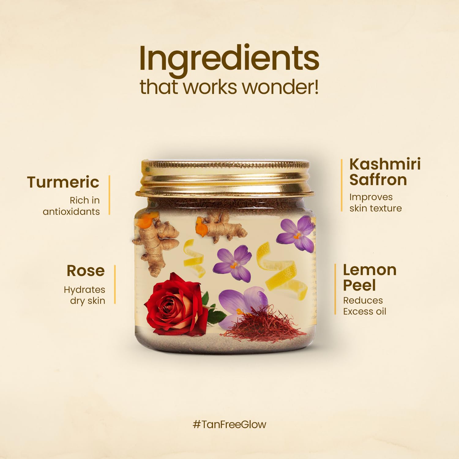 Mother Sparsh Turmeric & Kashmiri Saffron Face Ubtan Powder - Distacart