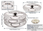Thumbnail for Dynore Stainless Steel Idli Stand Idli Maker 3 x 3 Plates (9 Idli), 9 liter, Silver - Dista
