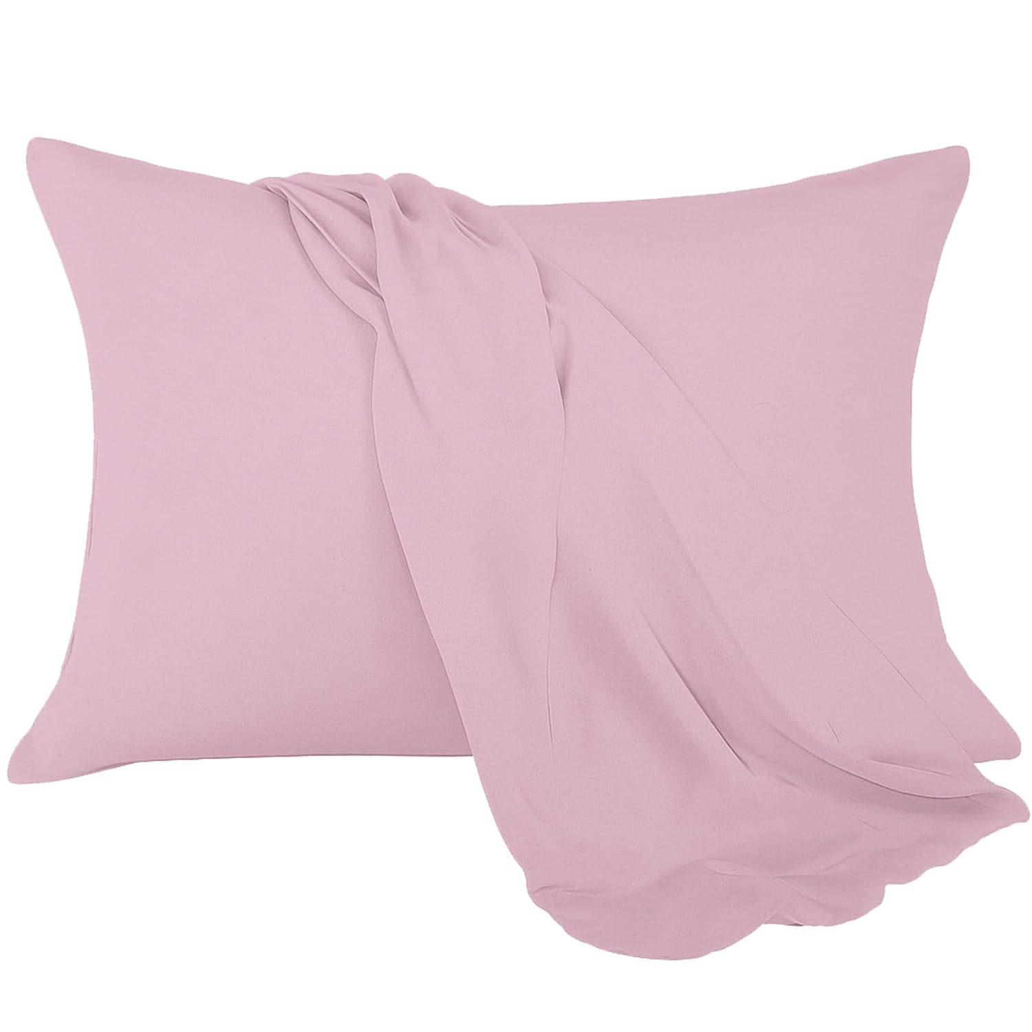 Ambra Linens Ultra Soft Pillow Protectors 300TC Set of 2 Breathable Pillow Covers-Pink - Dista