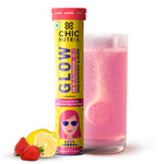 Thumbnail for Chicnutrix Glow 500mg Effervescent Tablets - Strawberry & Lemon Flavor, For Glow & Radiance Skin