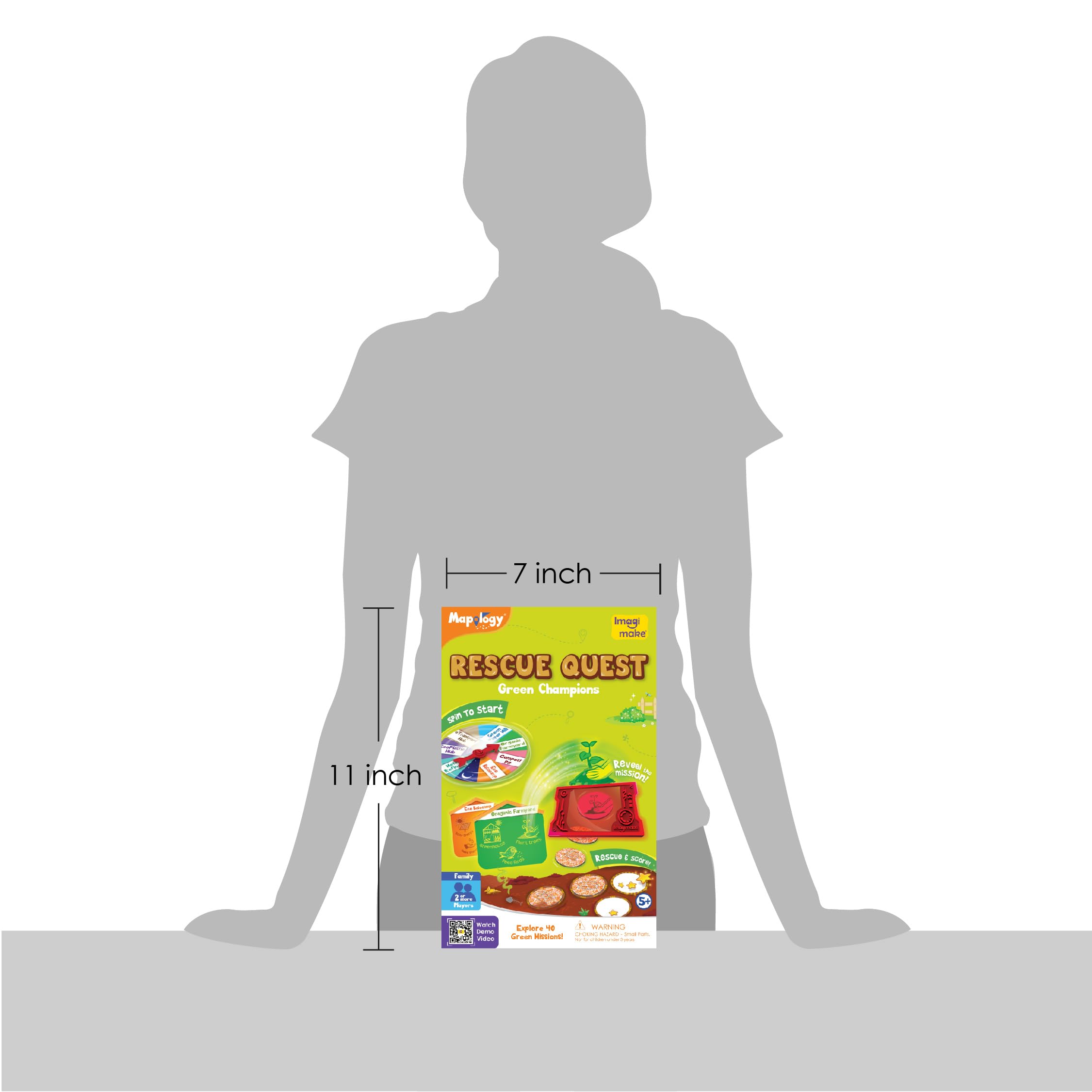 Imagimake Rescue Quest–Green Champions | Spin, Discover & Rescue Green Missions | Educational Fun Board Games for Friends & Family Night |Travel-Friendly Indoor Game |Gift for Kids Ages 5,6,7,8,9,10