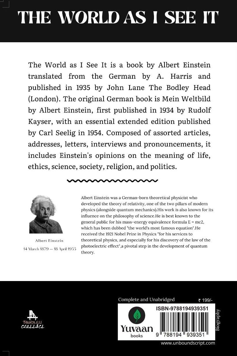 The World As I See It - Albert Einstein - Dista
