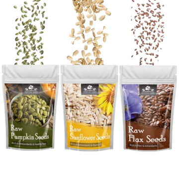 Nature Yard Organic & Healthy Jumbo Pumpkin/Jumbo Sunflower/Flax Seeds - Distacart