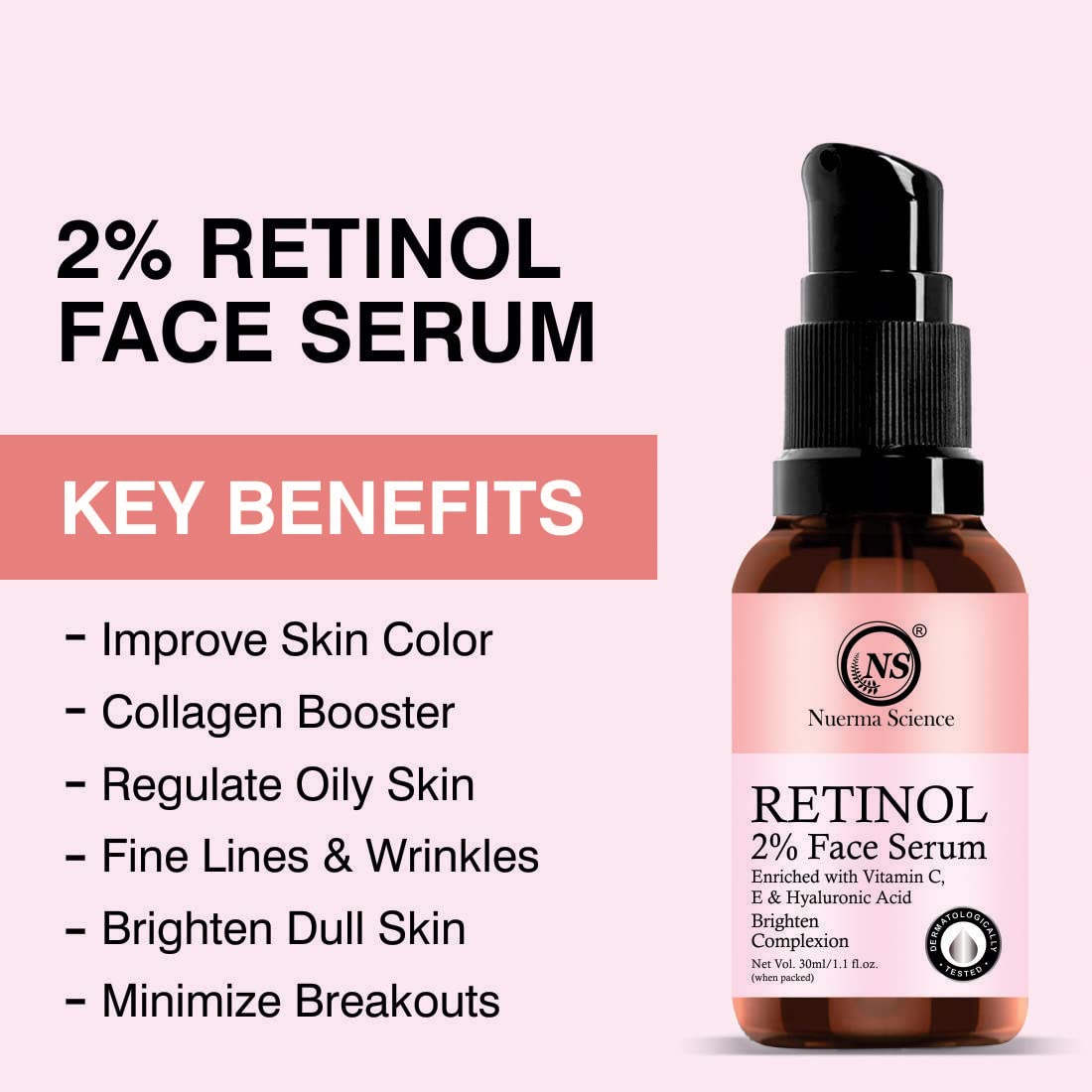 Nuerma Science 2% Retinol Face Serum | Refine, Renew, Restore