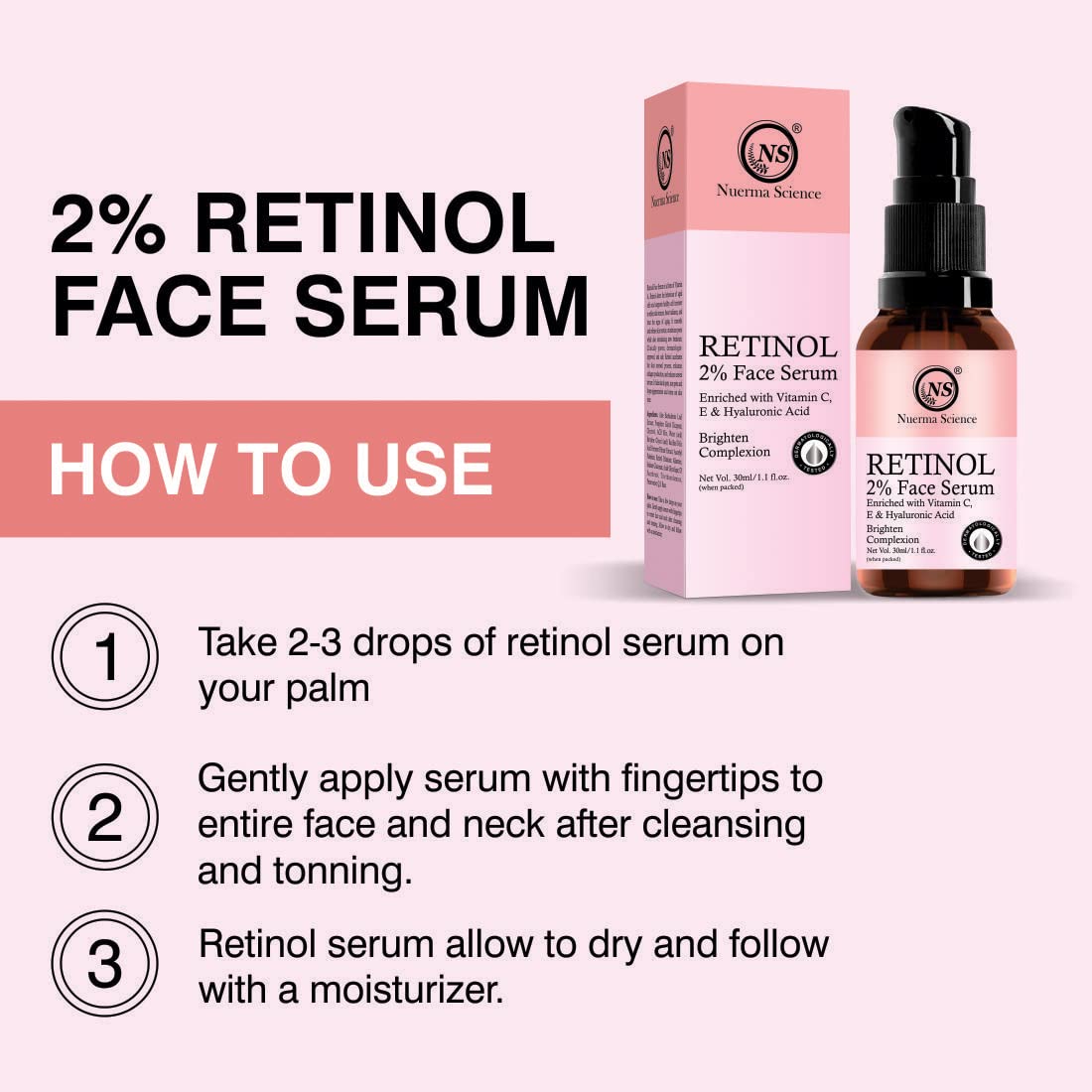 Nuerma Science 2% Retinol Face Serum | Refine, Renew, Restore