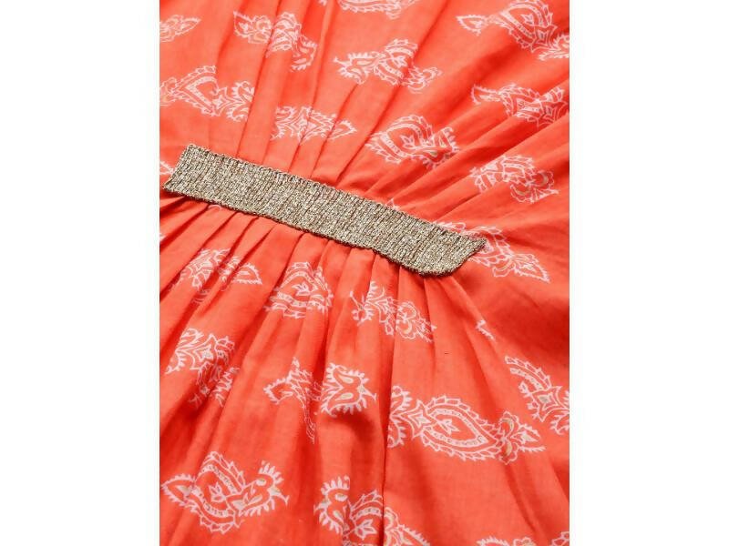 Ahalyaa Women's Traditional wear Kurta Set - Rust - Distacart