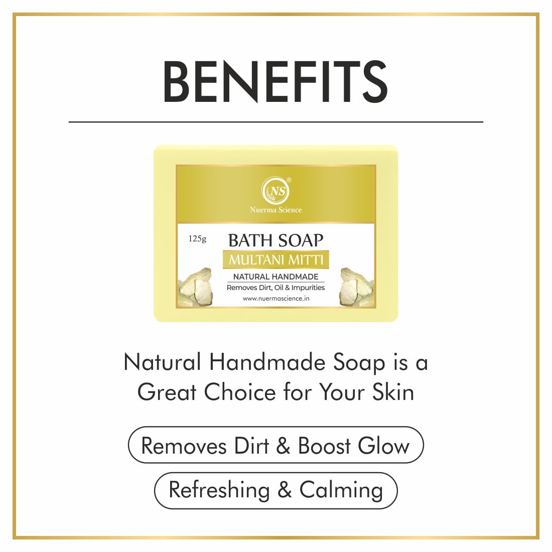 Nuerma Science Multani Mitti Bath Soap | Purifies & Detoxifies Skin - Distacart