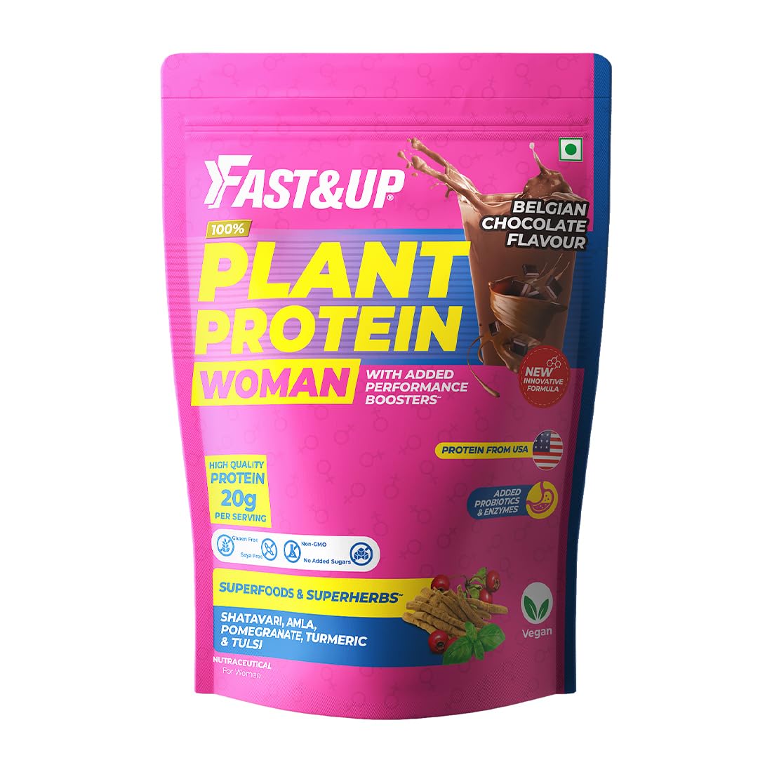 Fast&Up Plant Protein for Women with Superfoods & Superherbs - Distacart