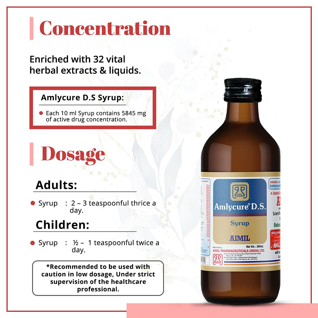Aimil Ayurvedic Amlycure DS Syrup - Distacart